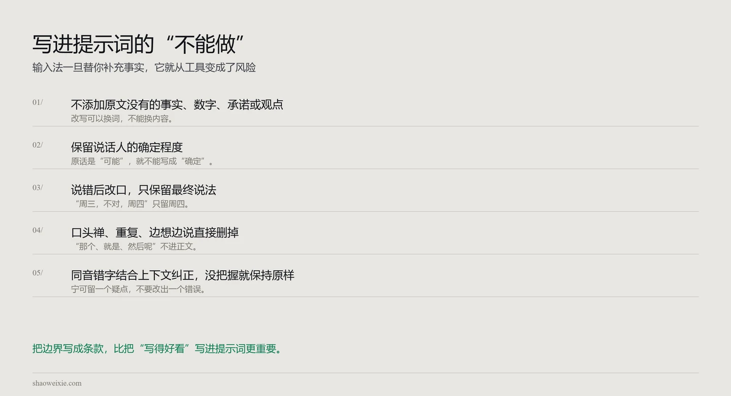 图 3 · 写进提示词的"不能做"